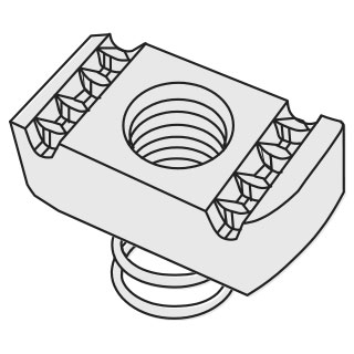 STRUT BE4133 1/4-20 SHORT SPRNGNUT | Loeb Electric